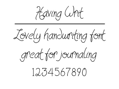 best font for writing